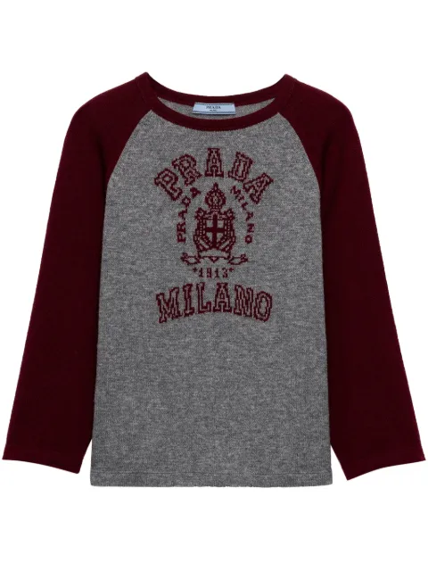 Prada logo-intarsia sweater