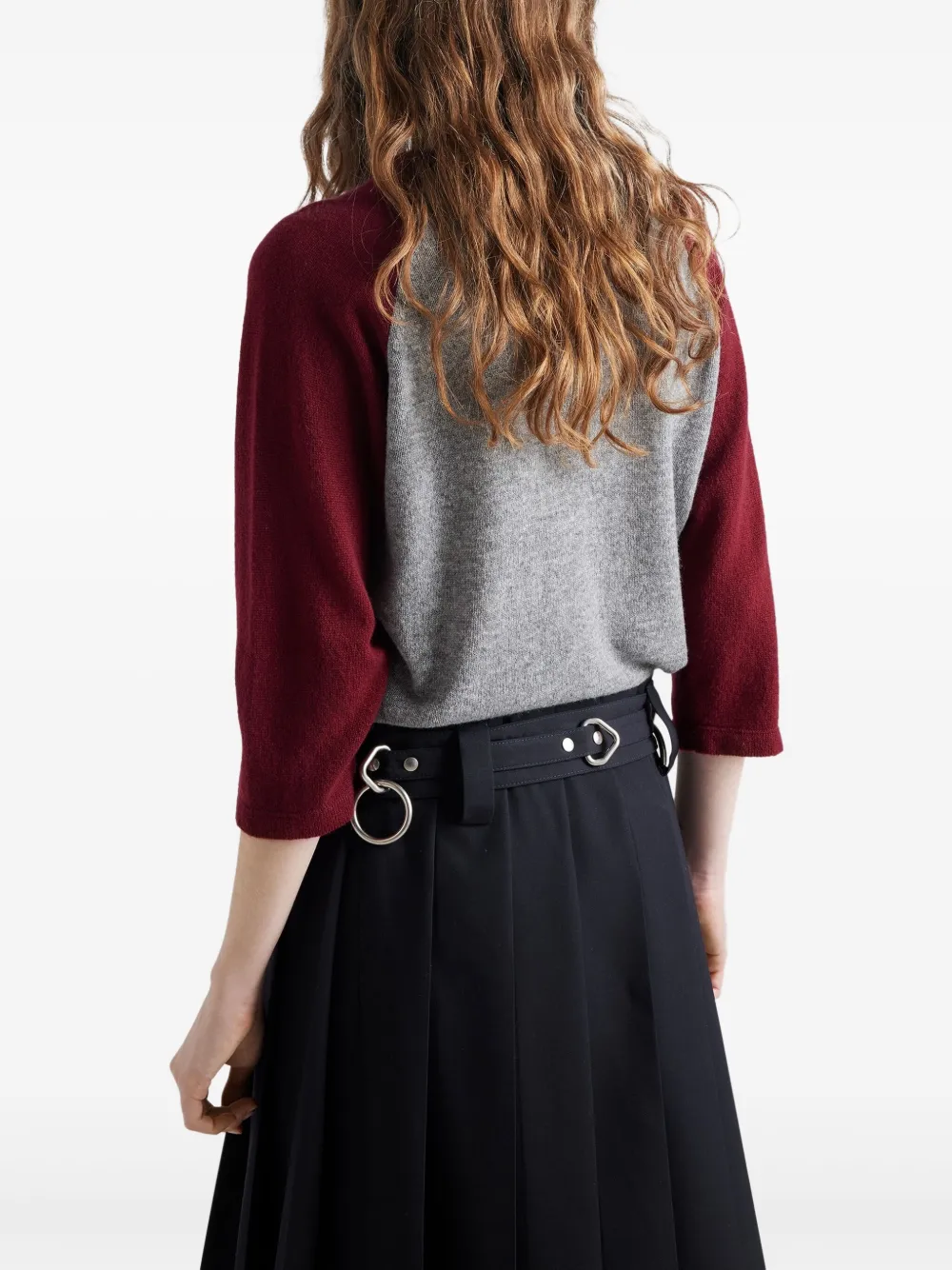Prada Trui met logo-intarsia Grijs