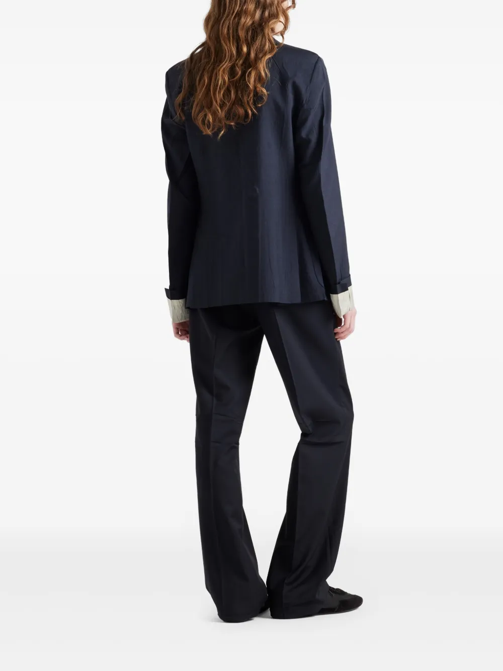 Prada Mohair blazer met dubbele rij knopen Blauw