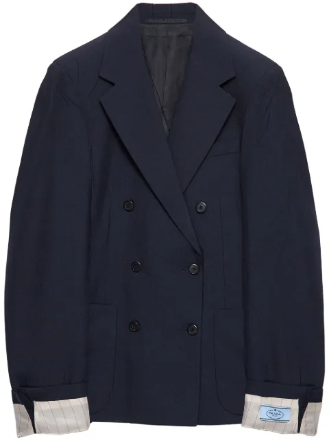 Prada double-breasted kid mohair blazer