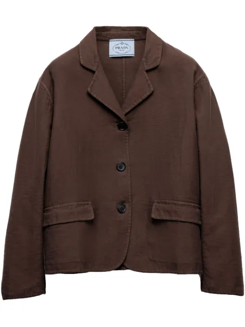 Prada single-breasted cotton jacket