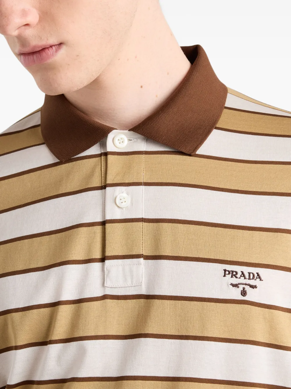 Prada Katoenen poloshirt Beige