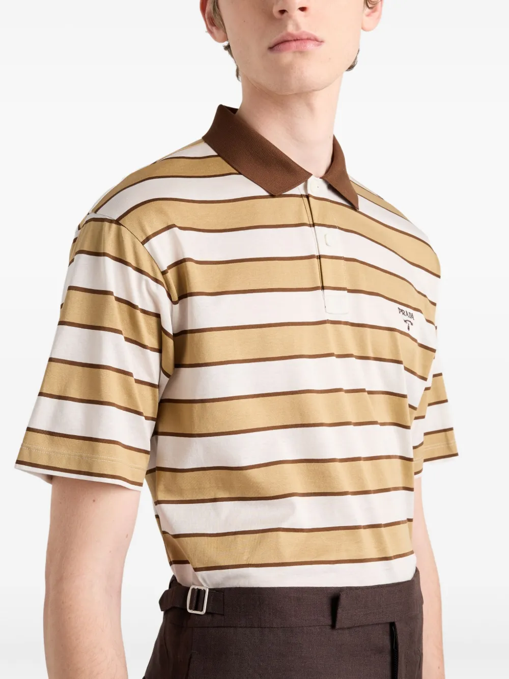 Prada Katoenen poloshirt Beige