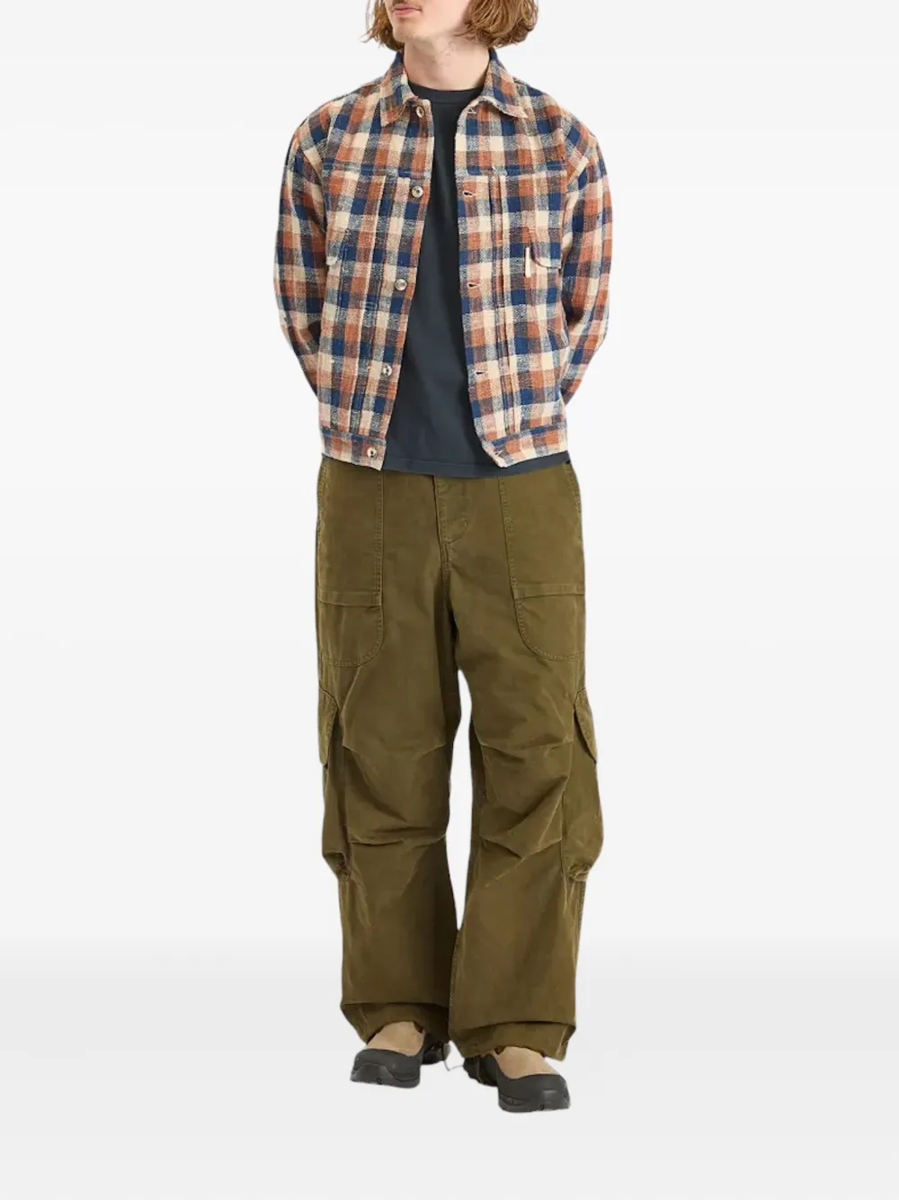 STORY mfg. Jaqueta com estampa xadrez | Camisa jaqueta | Image 2