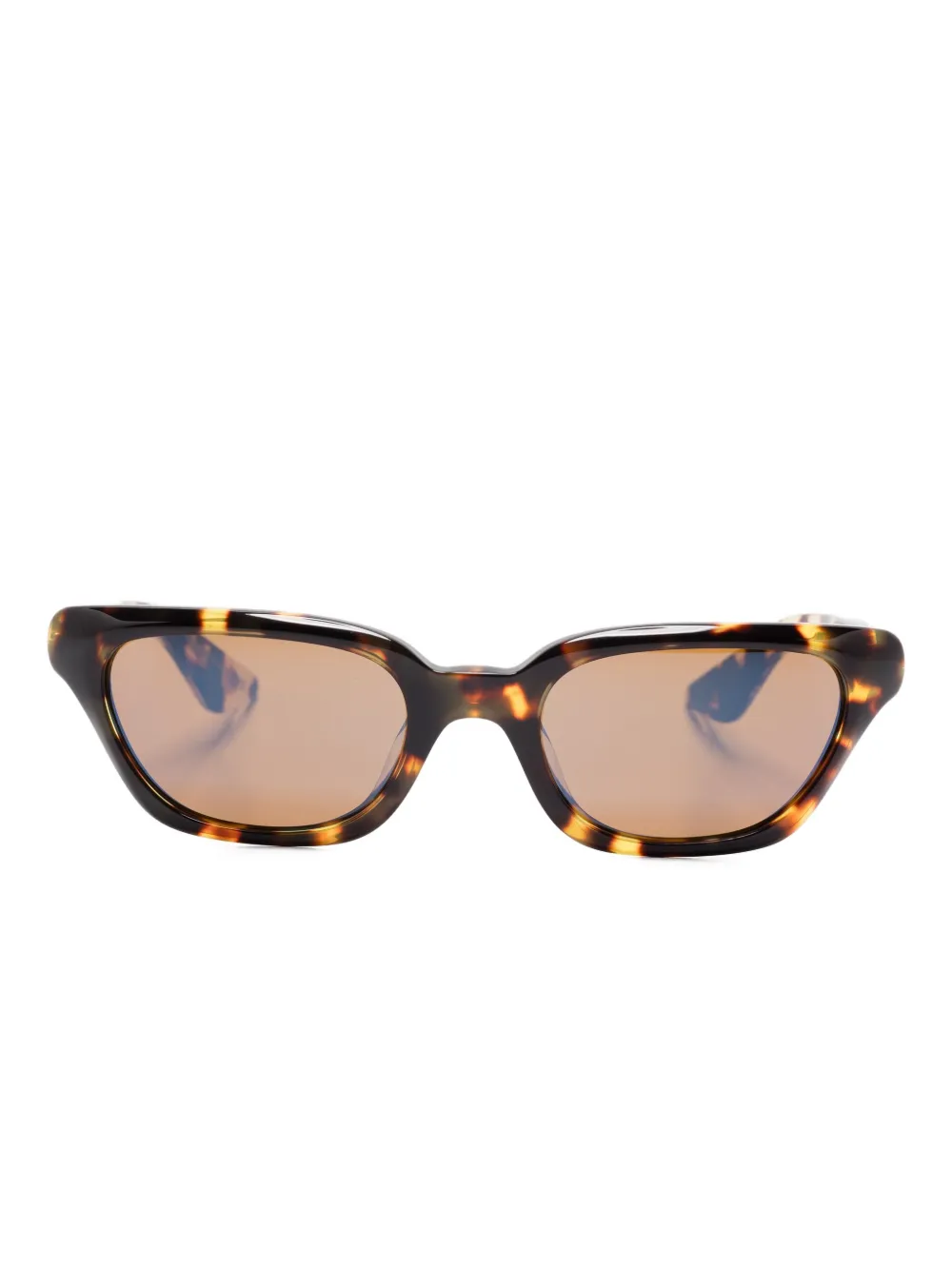 Oliver Peoples Occhiali da sole cat-eye con effetto tartarugato - Marrone