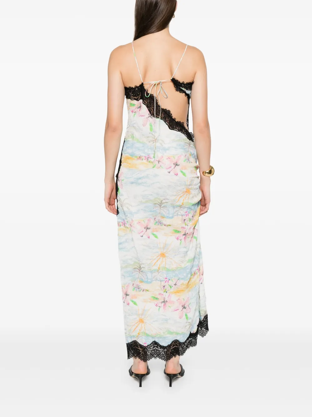Christopher Esber Midi-jurk met bloemenprint Wit