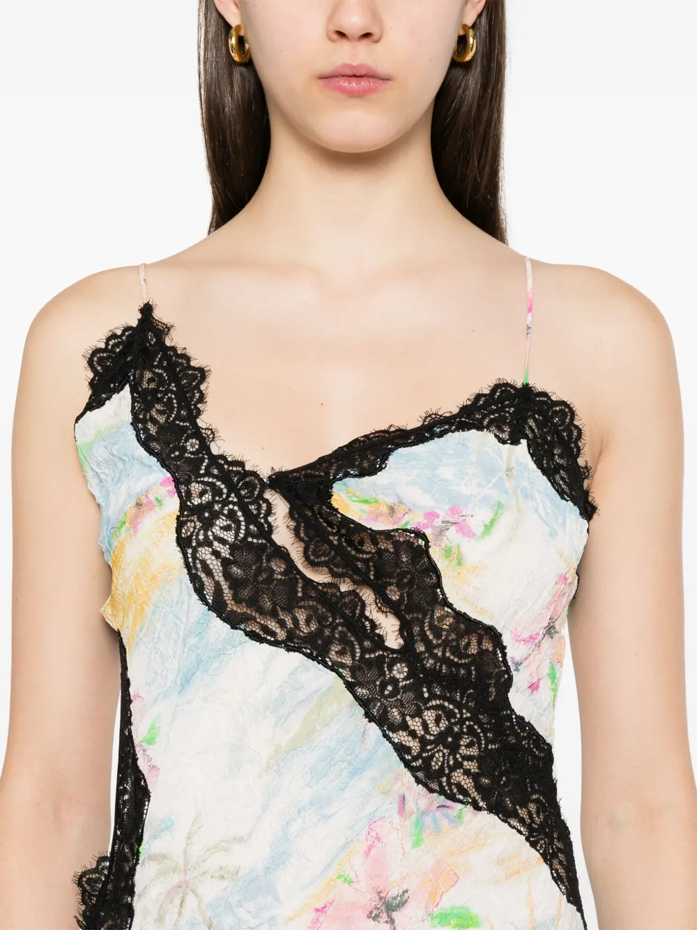 Christopher Esber Midi-jurk met bloemenprint Wit