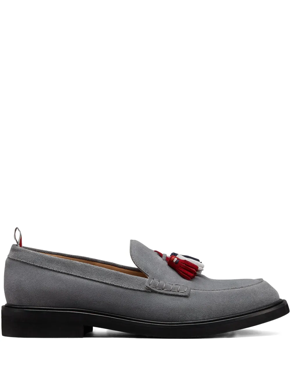Thom Browne grosgrain loop tab loafers | Grey | Image 1