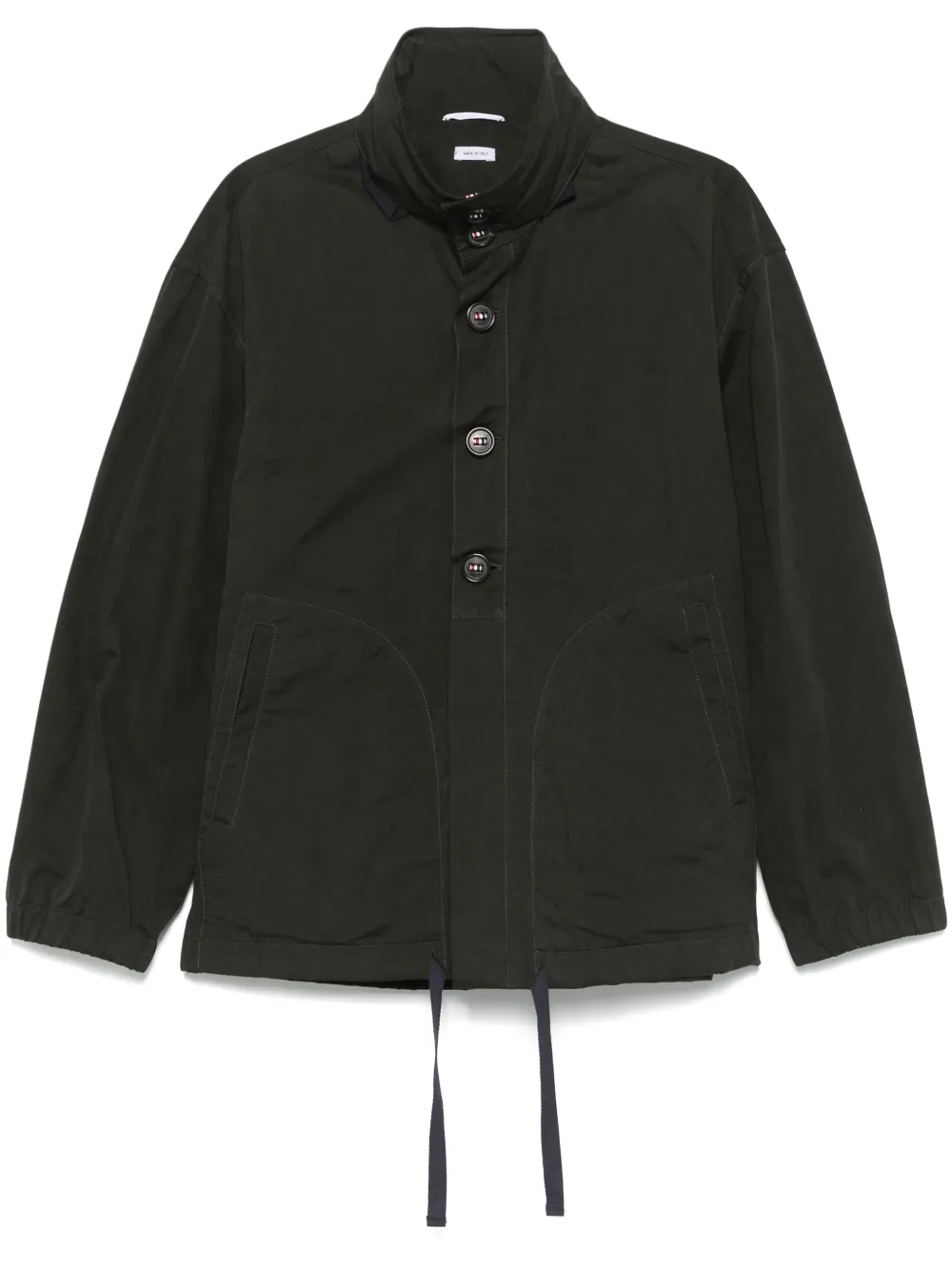 Thom Browne coated hooded jacket | Green | Image 1
