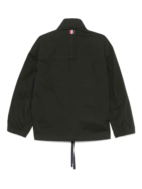 Thom Browne Waxed Hooded Jacket | Green | FARFETCH AO