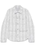 Thom Browne gingham tweed jacket - Grey