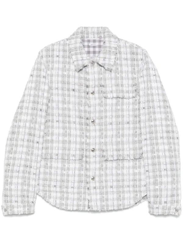 Thom Browne チェック ツイードジャケット | グレー | FARFETCH JP