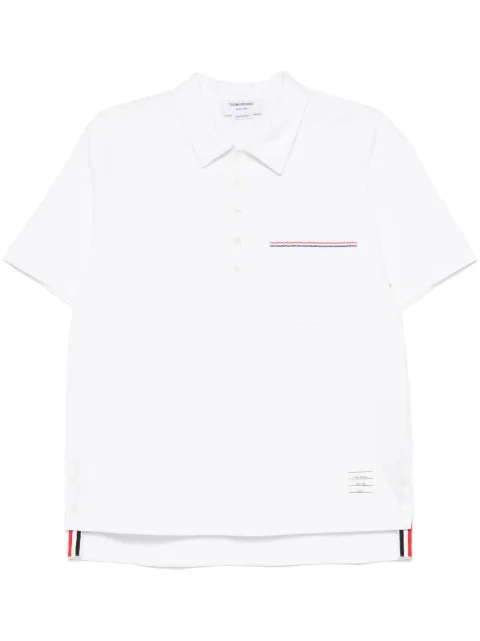 Thom Browne RWB-trim jersey polo shirt