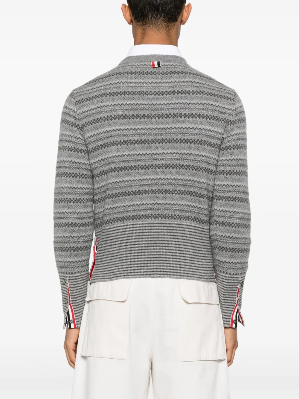 Thom Browne Trui met jacquard Grijs