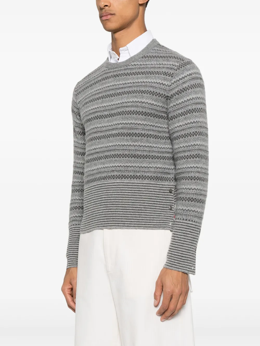 Thom Browne Trui met jacquard Grijs