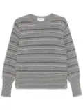Thom Browne fair isle float jacquard sweater - Grey