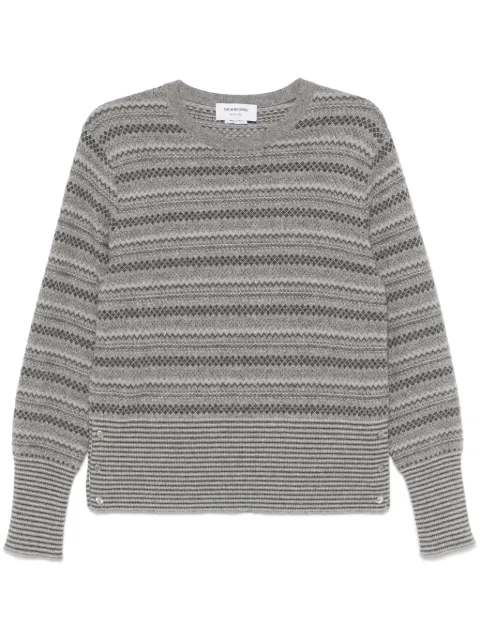 Thom Browne fair isle float jacquard sweater
