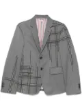 Thom Browne deconstructed blanket-stitch blazer - Grey