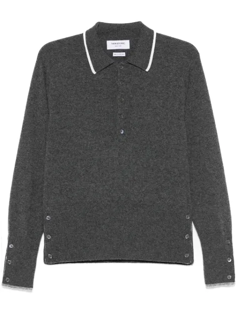 Thom Browne intarsia cashmere polo shirt
