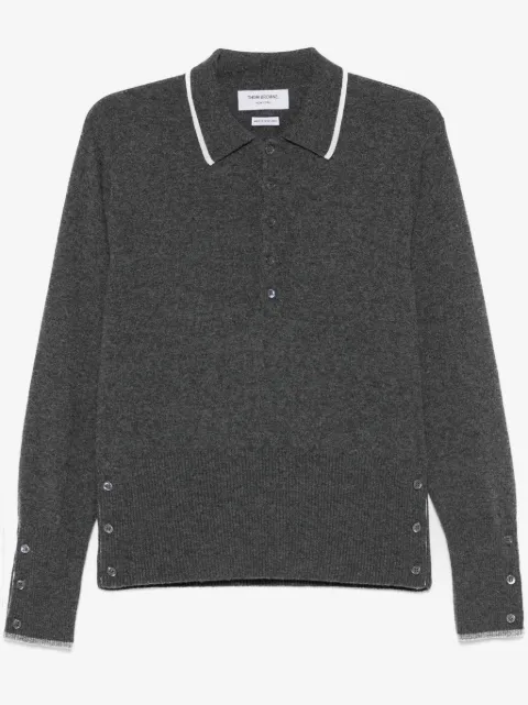Thom Browne Browne 65 intarsia cashmere polo shirt