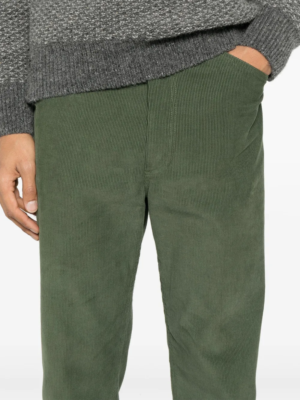 Thom Browne Wale ribfluwelen chino Groen