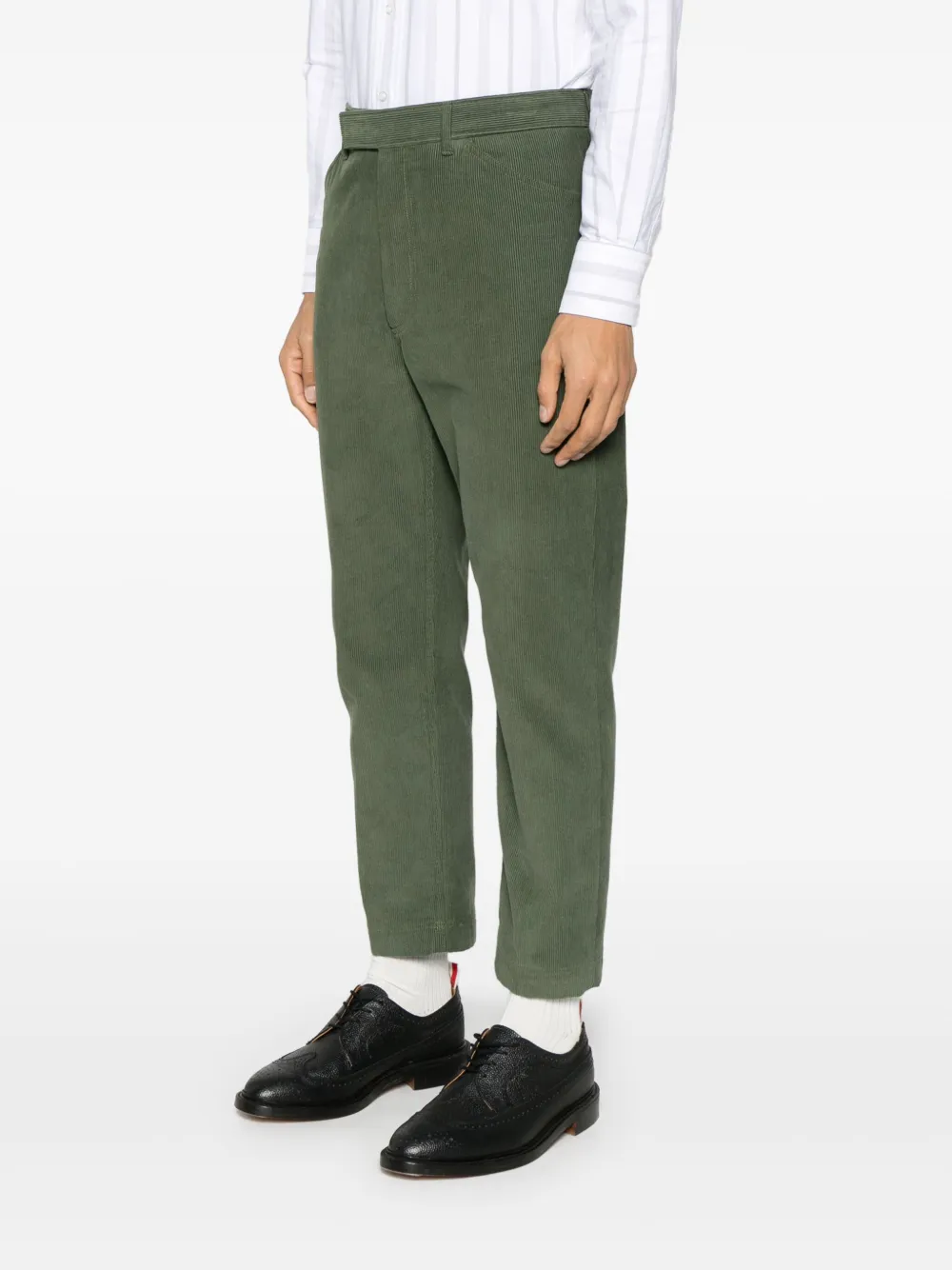 Thom Browne Wale ribfluwelen chino Groen