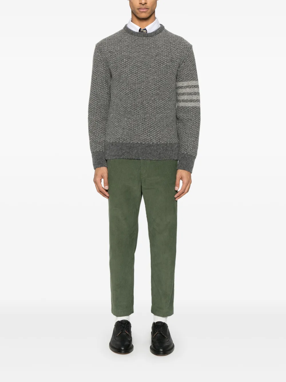 Thom Browne Pinwale ribfluwelen broek - Groen