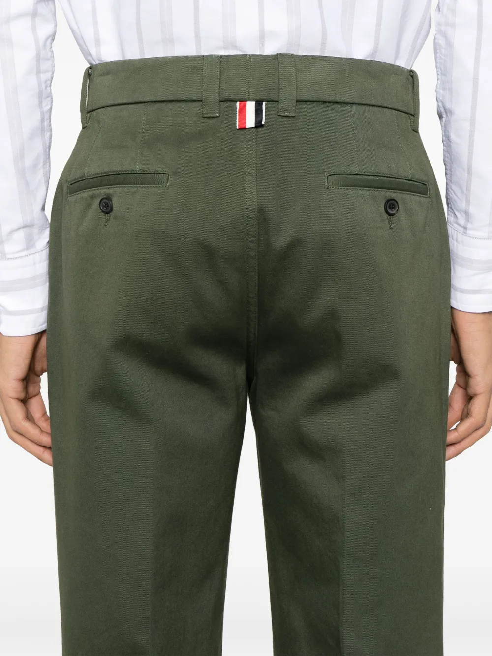 Thom Browne Katoenen twill broek Groen