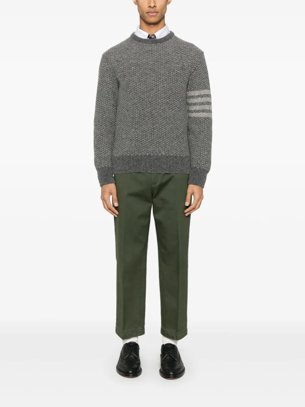Thom Browne Katoenen twill broek - Groen