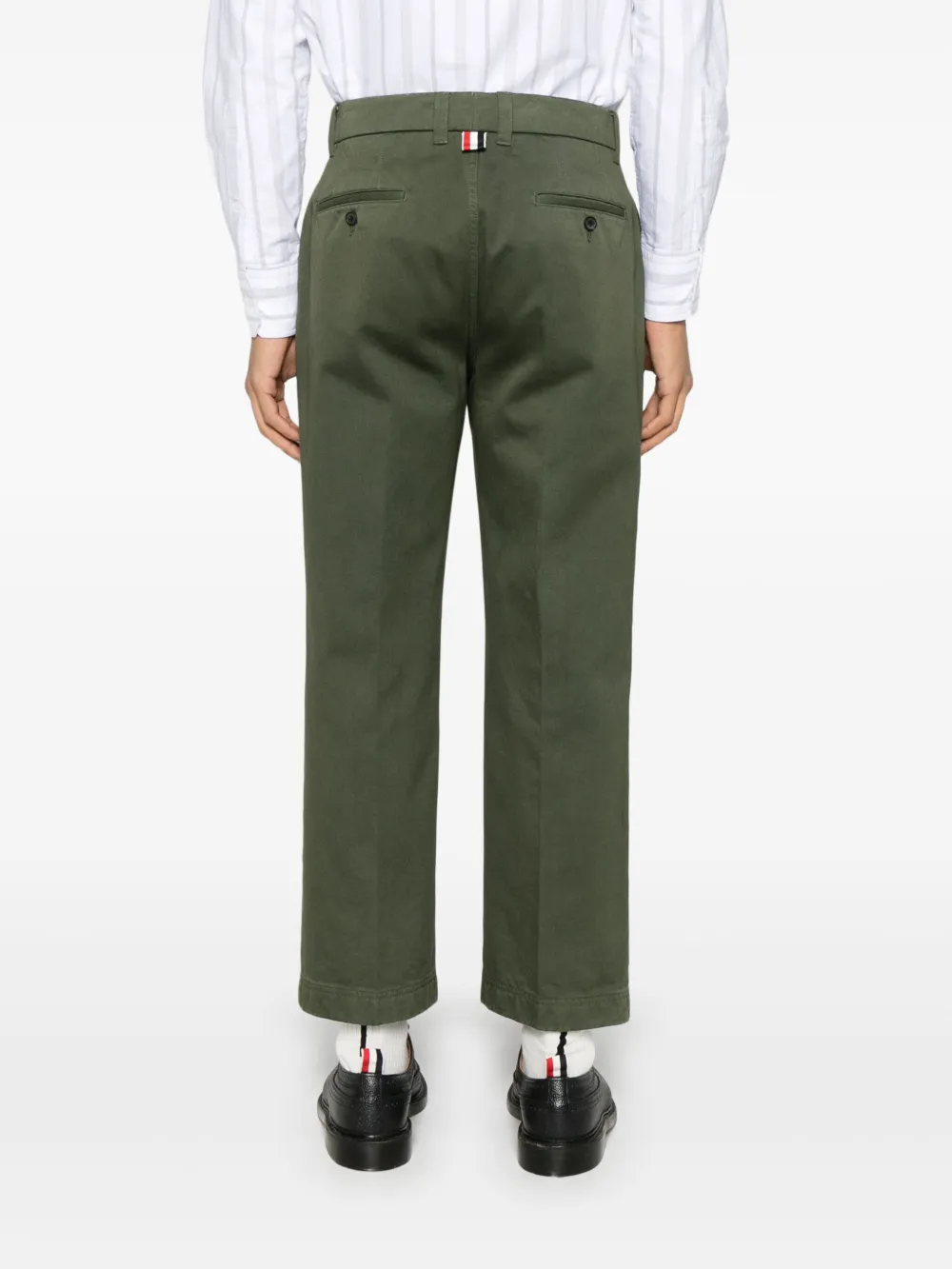 Thom Browne Katoenen twill broek Groen