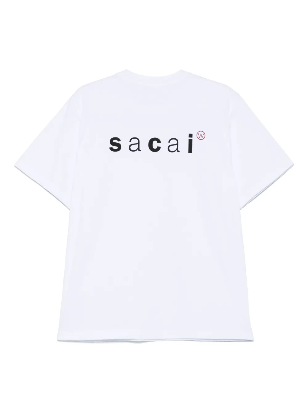 sacai T-shirt met logoprint - Wit