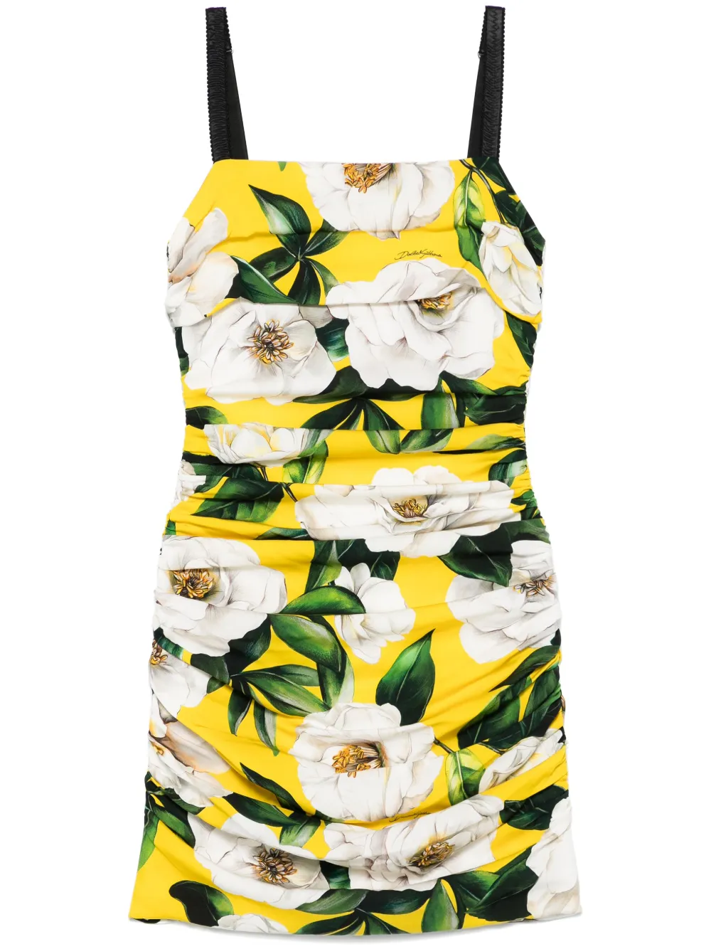 Dolce & Gabbana Mini-jurk met bloemenprint Wit