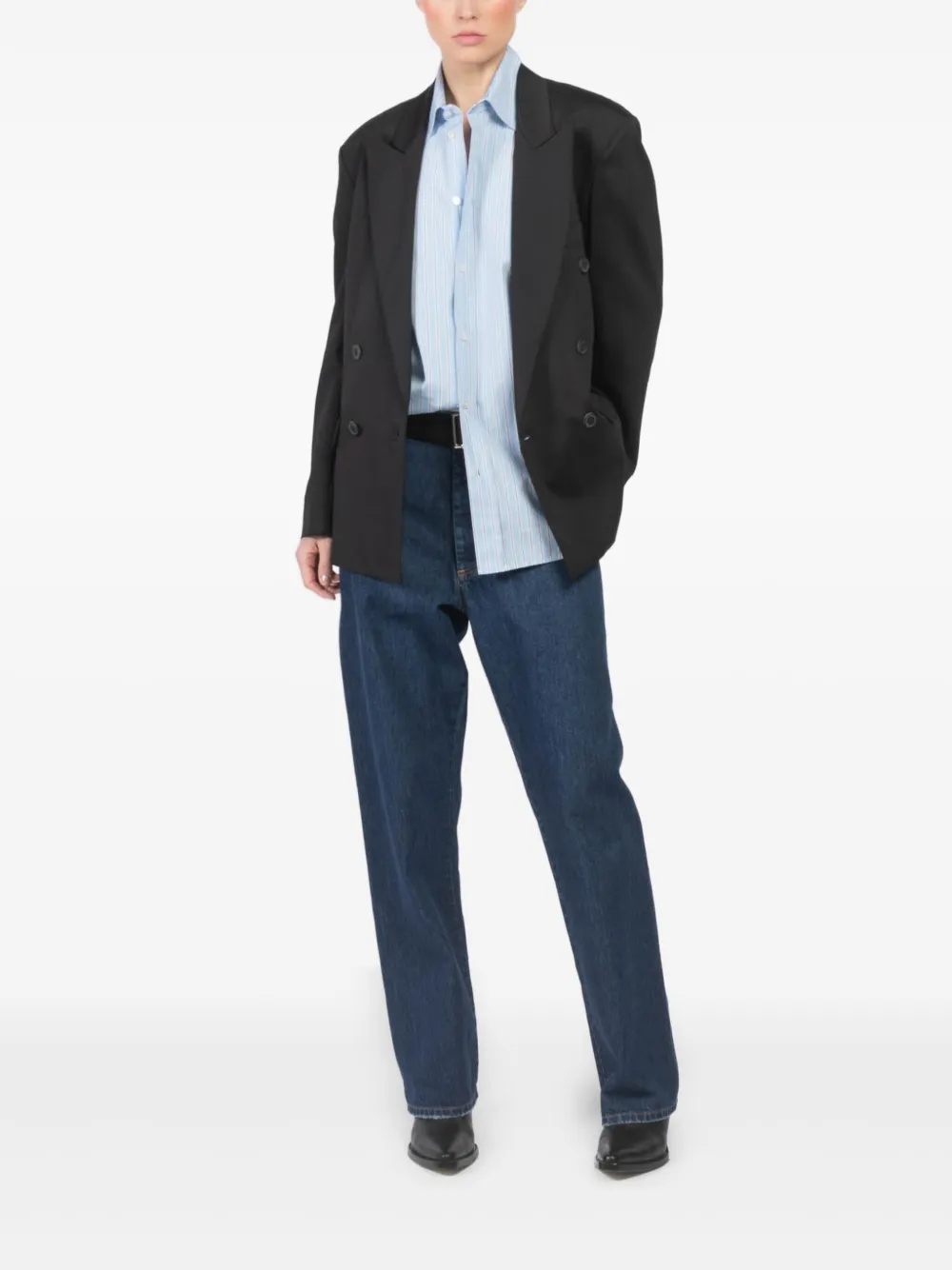 Plan C double-breasted blazer - Zwart