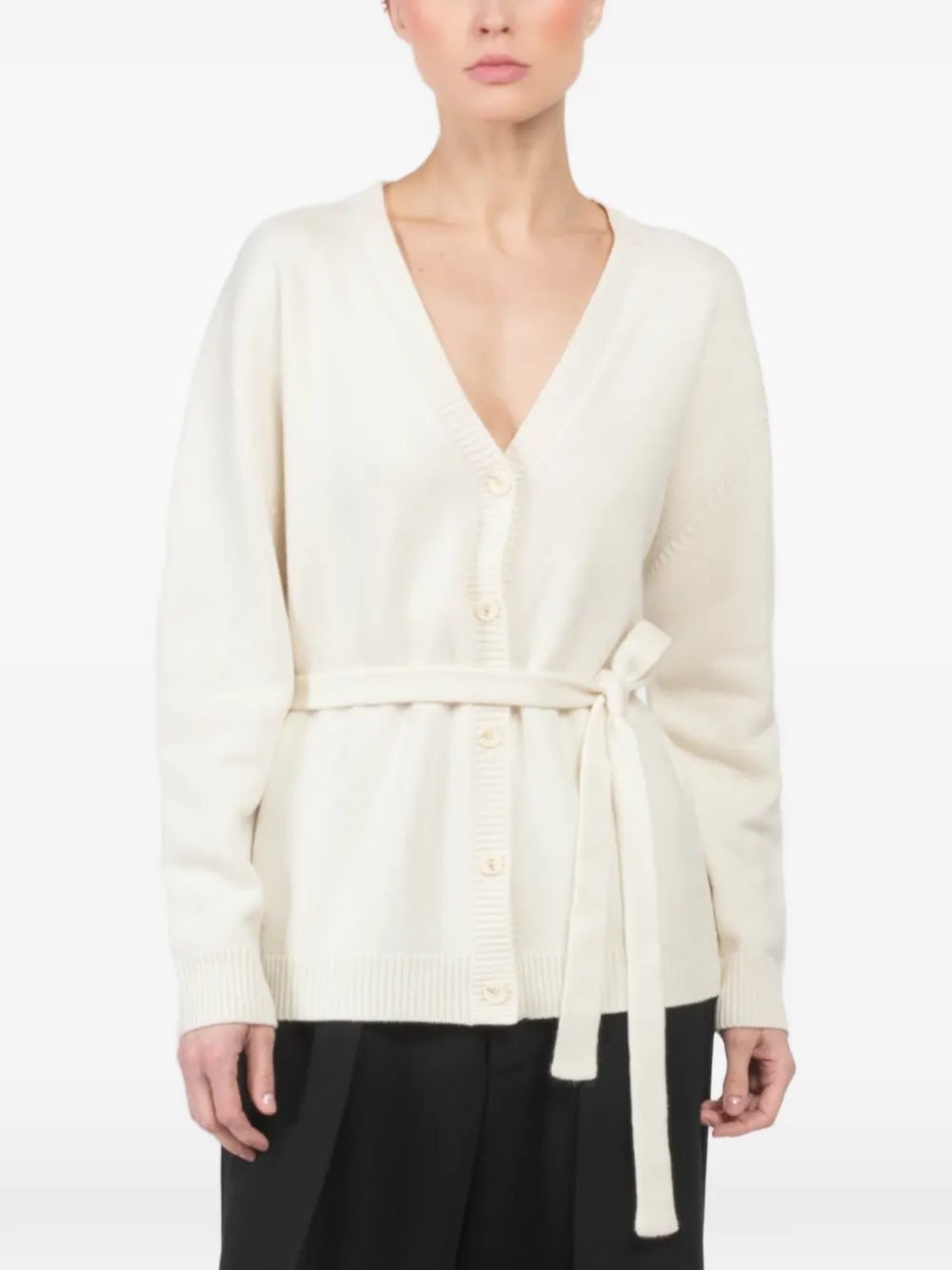 Plan C belted cardigan - Toni neutri