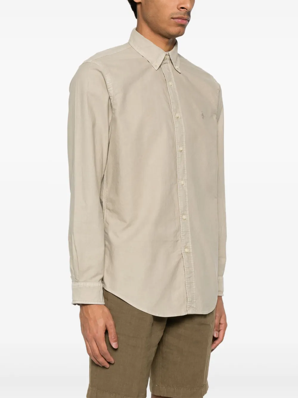 Polo Ralph Lauren Overhemd met geborduurd logo Beige