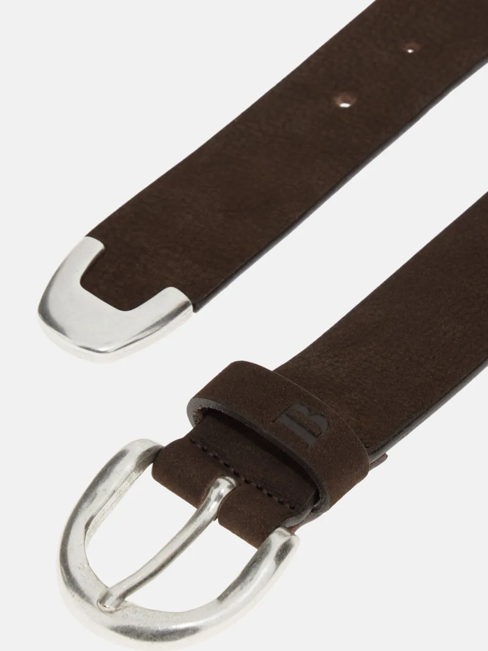 Boggi Milano leather belt - Bruin