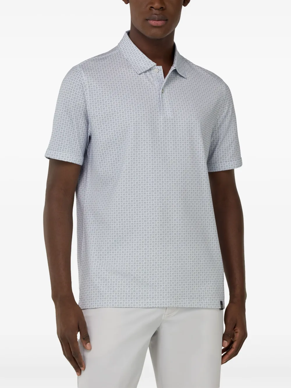 Boggi Milano Poloshirt van katoenblend Blauw