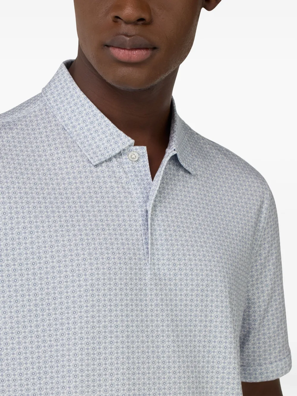 Boggi Milano Poloshirt van katoenblend Blauw