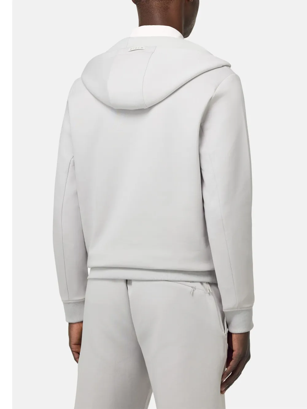Boggi Milano Hoodie met halve rits Grijs