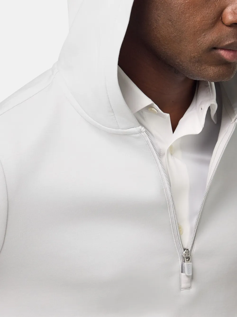 Boggi Milano Hoodie met halve rits Grijs