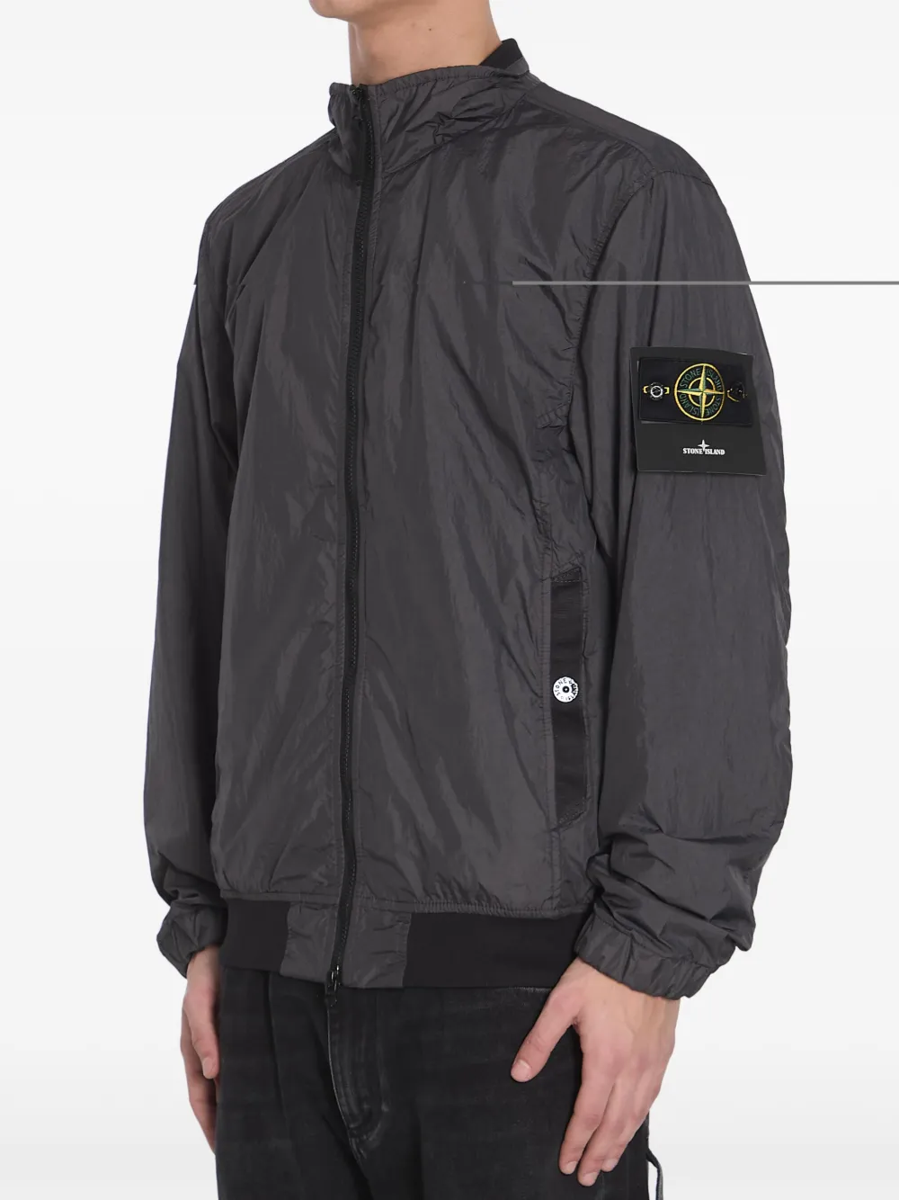 Stone Island Bomberjack met Compass-logopatch Grijs