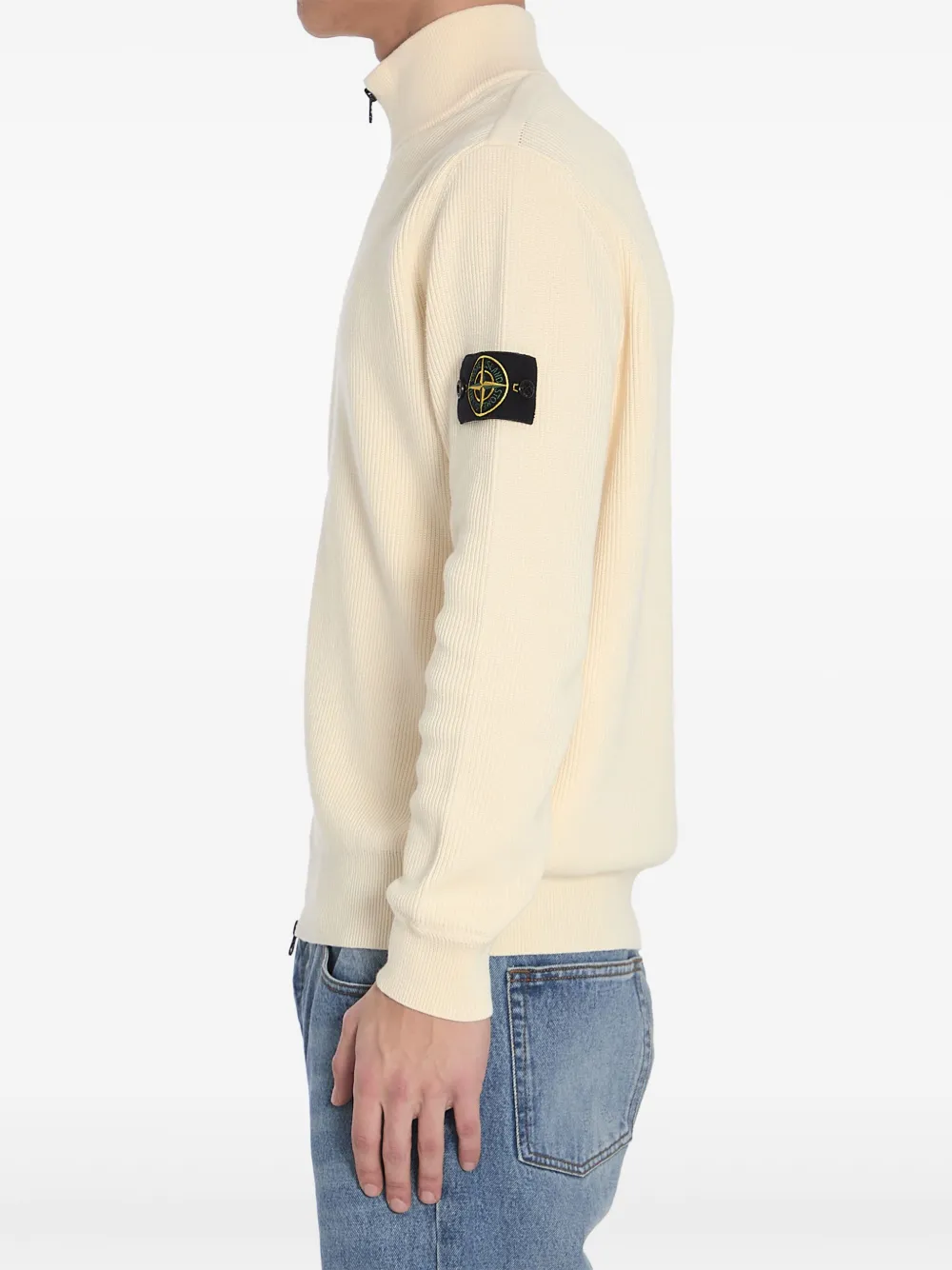 Stone Island zip-up sweatshirt - Wit