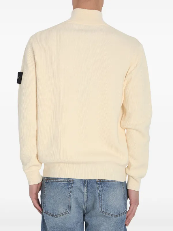 Stone Island ジップアップ スウェットシャツ | ホワイト