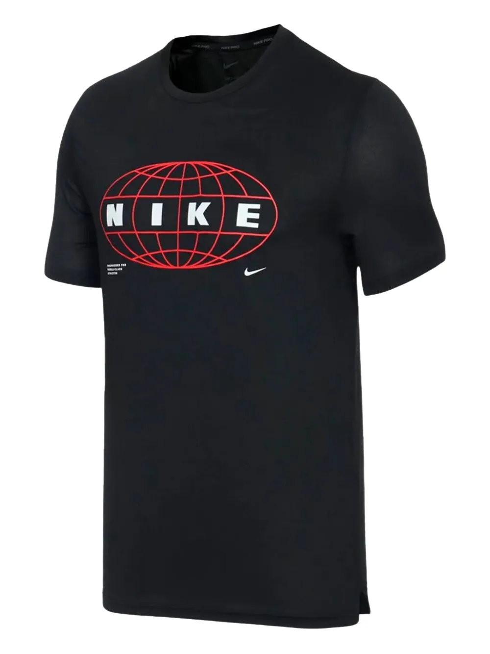 Nike Dri-FIT Hyper GFX "Black White" T-shirt Zwart