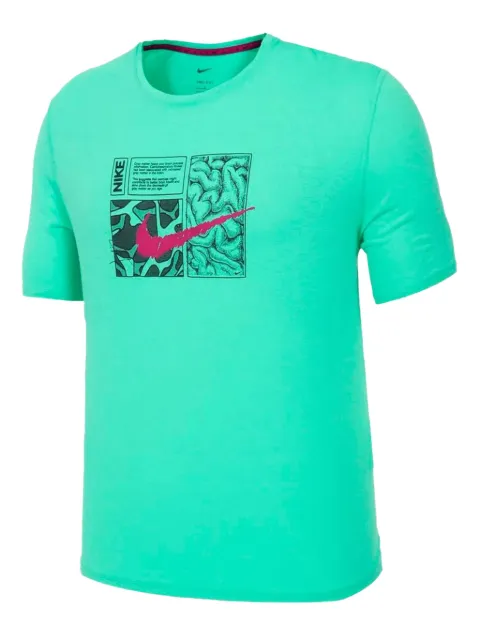 Nike playera Dri-FIT Miler D.Y.E. Light Menta/Dynamic Berry