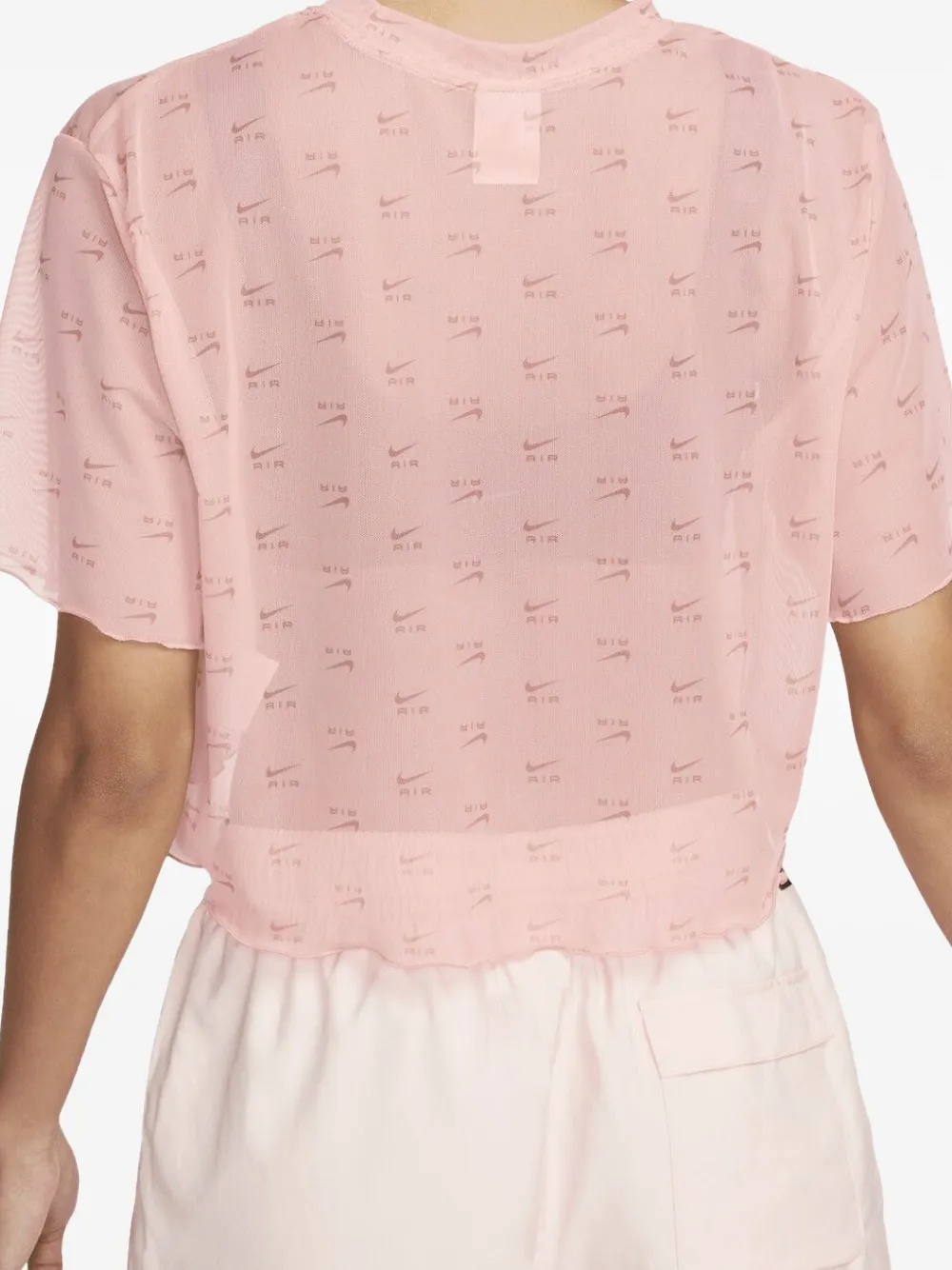 Nike "Coral Chalk" top met korte mouwen en print Roze