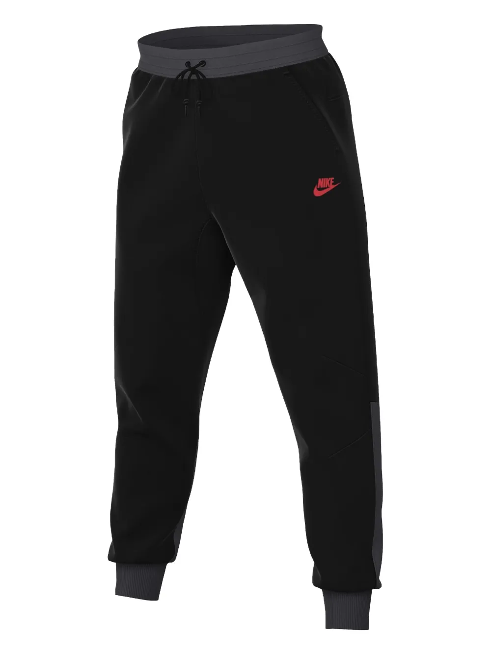Nike Tech Fleece "Black Dark Smoke Grey Light Crimson" trainingsbroek Zwart