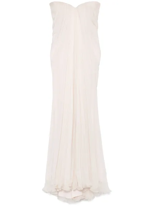 Robe longue à design drapé - Alexander McQueen - Modalova