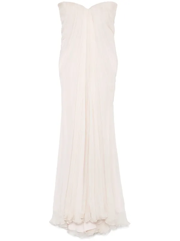 Alexander Mcqueen Draped Maxi Dress - Pink