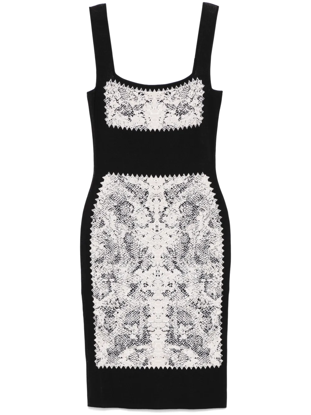 Alexander McQueen snake print knit dress | Black | Image 1